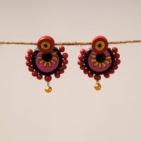 handpainted terracotta earrings