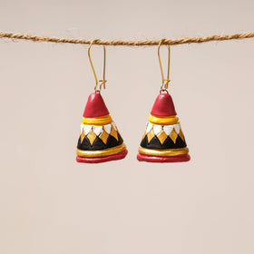 Buy Bishnupur Handpainted Dangler Terracotta Earrings