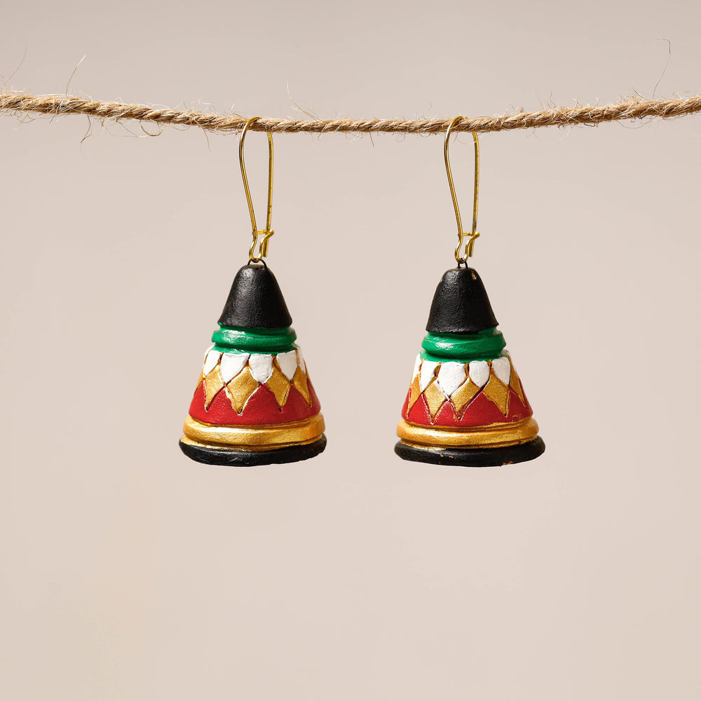 handpainted terracotta earrings