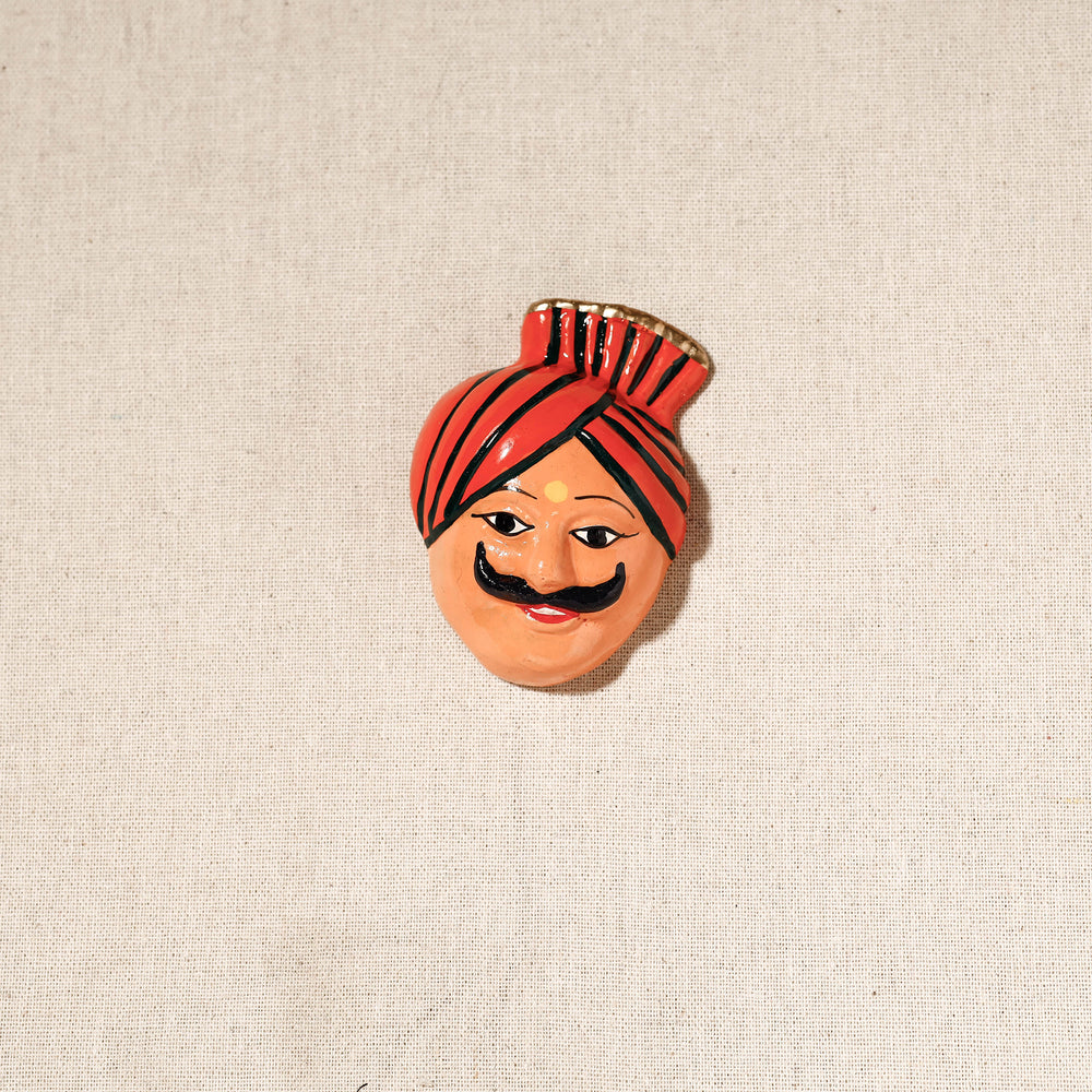 Handpainted Terracotta Face Magnet