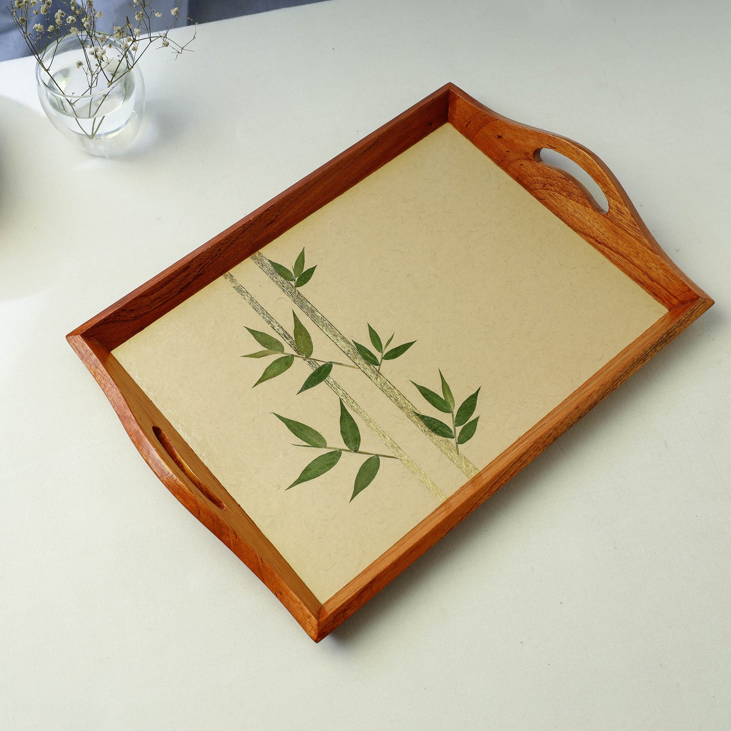 Wooden Tray with Handles