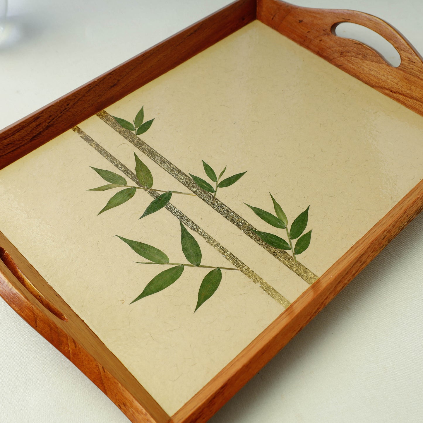 Wooden Tray with Handles