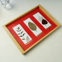 Sacred Leaves Art Work Wooden Tray (16 x 11 x 1 in)