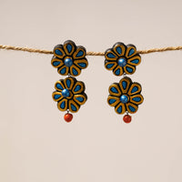 handpainted terracotta earrings