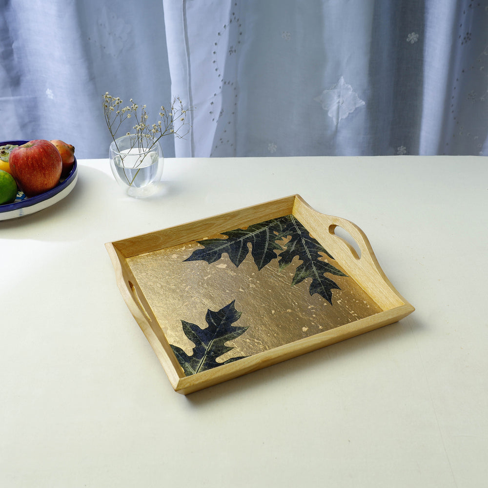 Wooden Tray with Handle