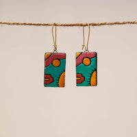 handpainted terracotta earrings