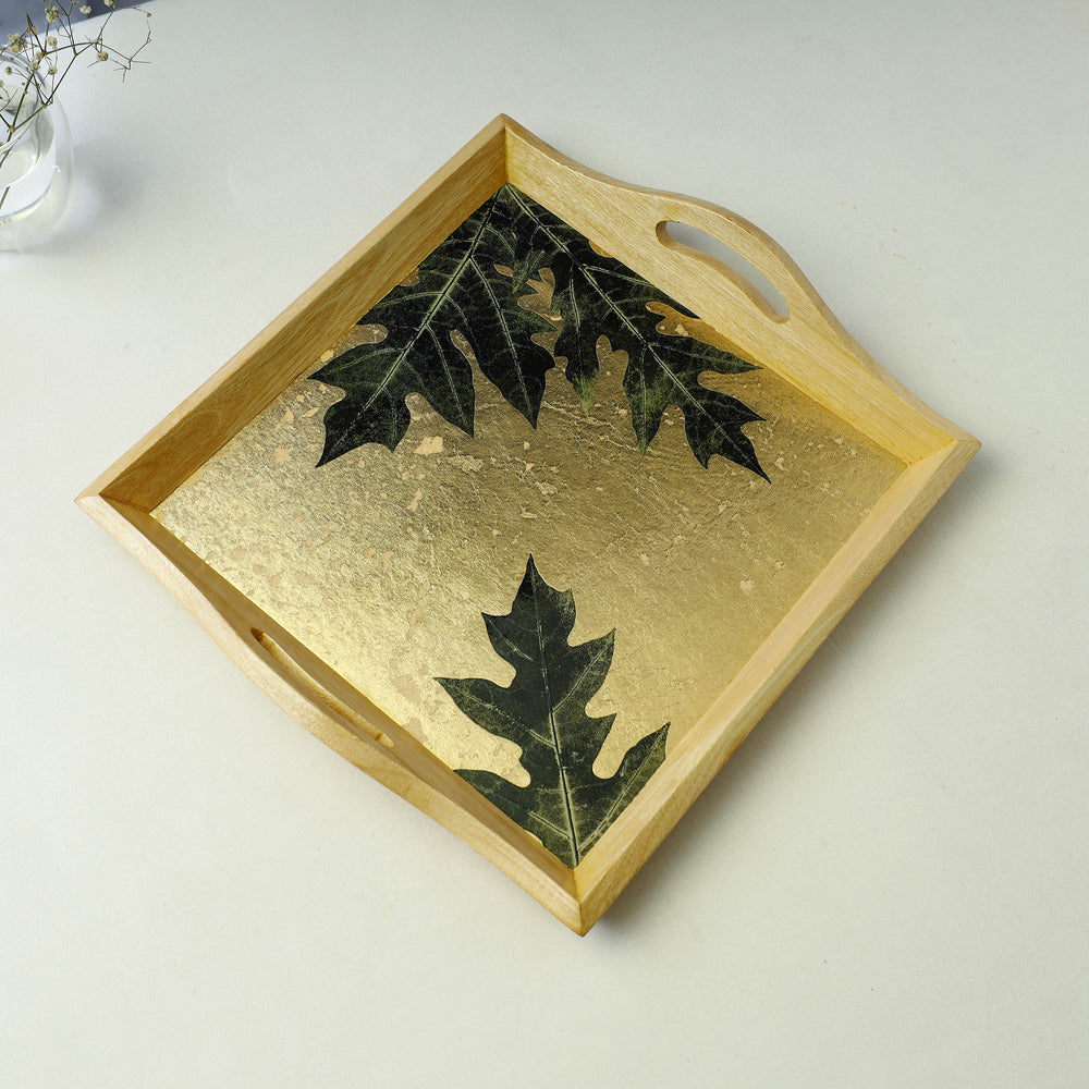 Wooden Tray with Handle