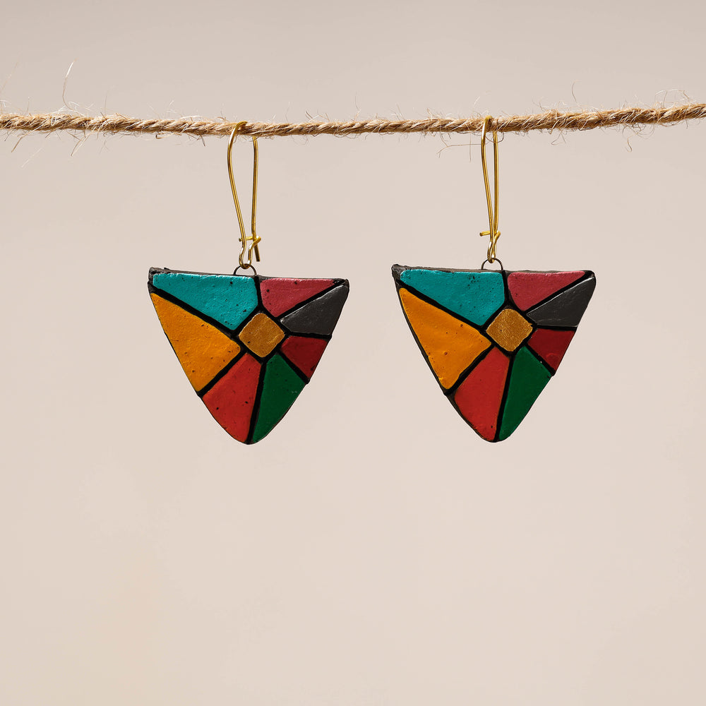 Bishnupur Handpainted Terracotta Earrings 48