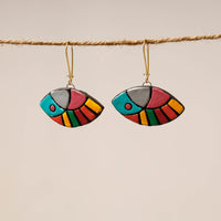 handpainted terracotta earrings