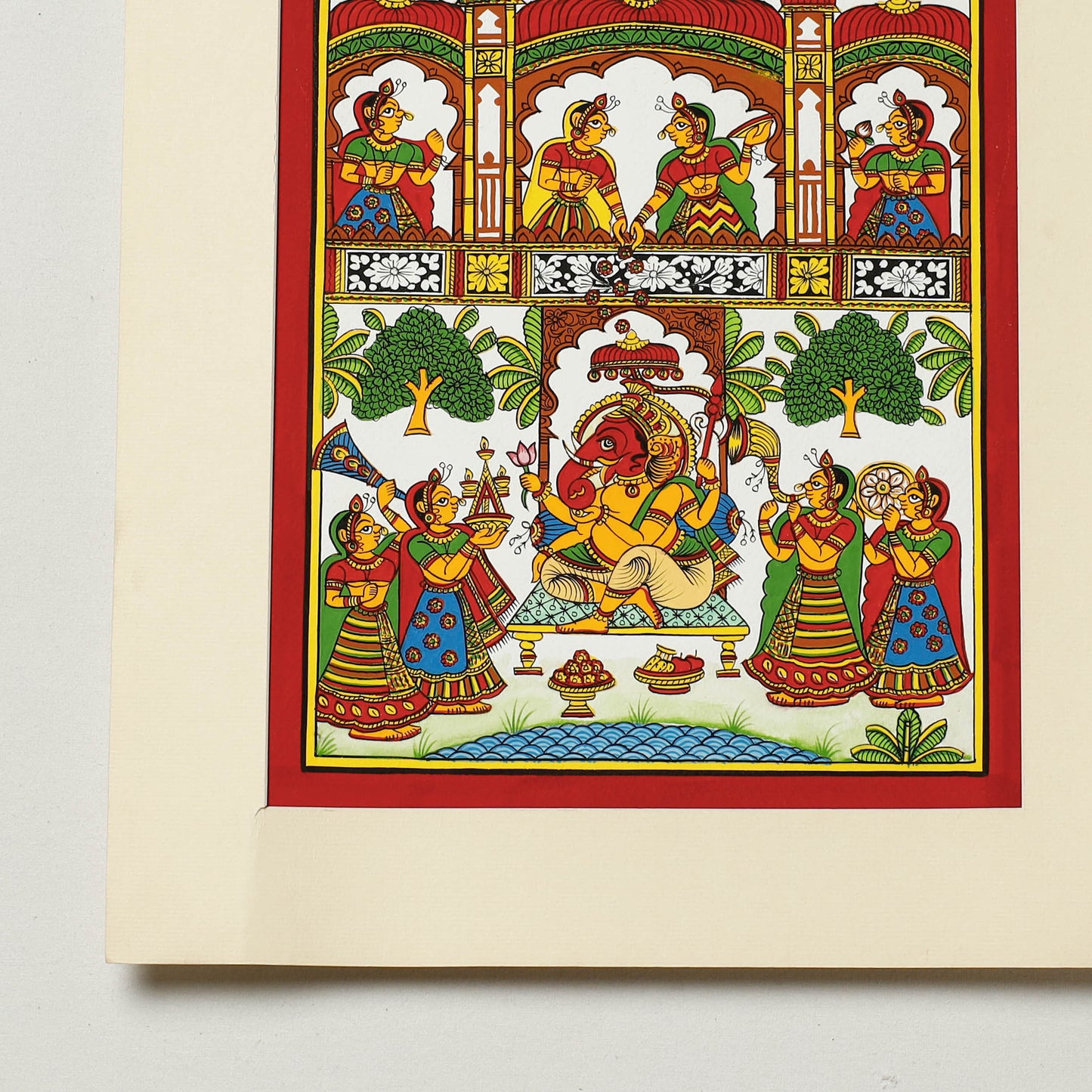 Traditional Phad Painting by Kalyan Joshi (11.4 x 9.4 in)