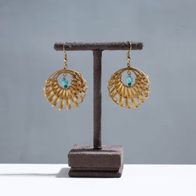 Handcrafted Round Shaped Bamboo Earrings