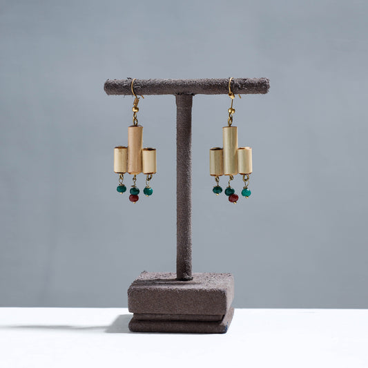 Handcrafted Three Vertical Bamboo Earrings