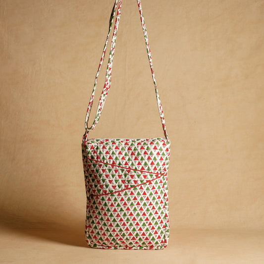 Multicolor - Handcrafted Sanganeri Quilted Cotton Sling Bag