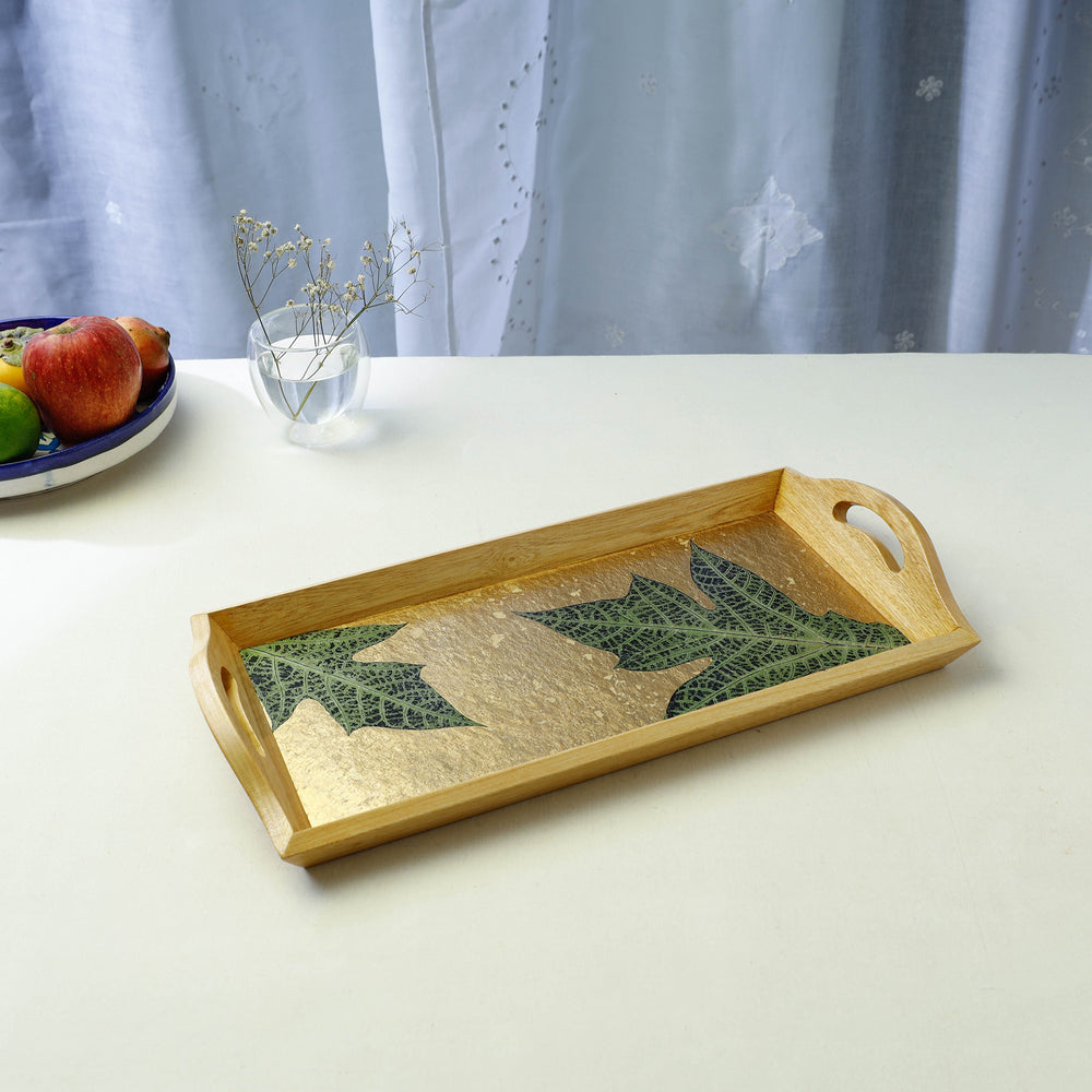 Wooden Tray with Handle