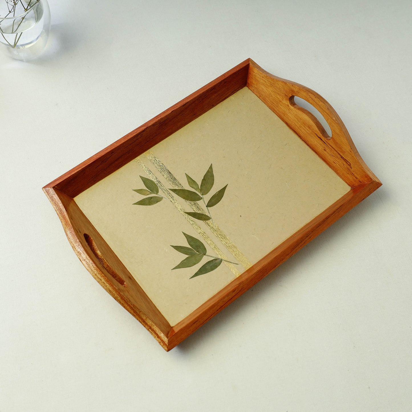 Wooden Tray with Handle