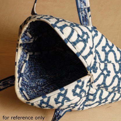 Blue - Handcrafted Sanganeri Quilted Cotton Tote Bag
