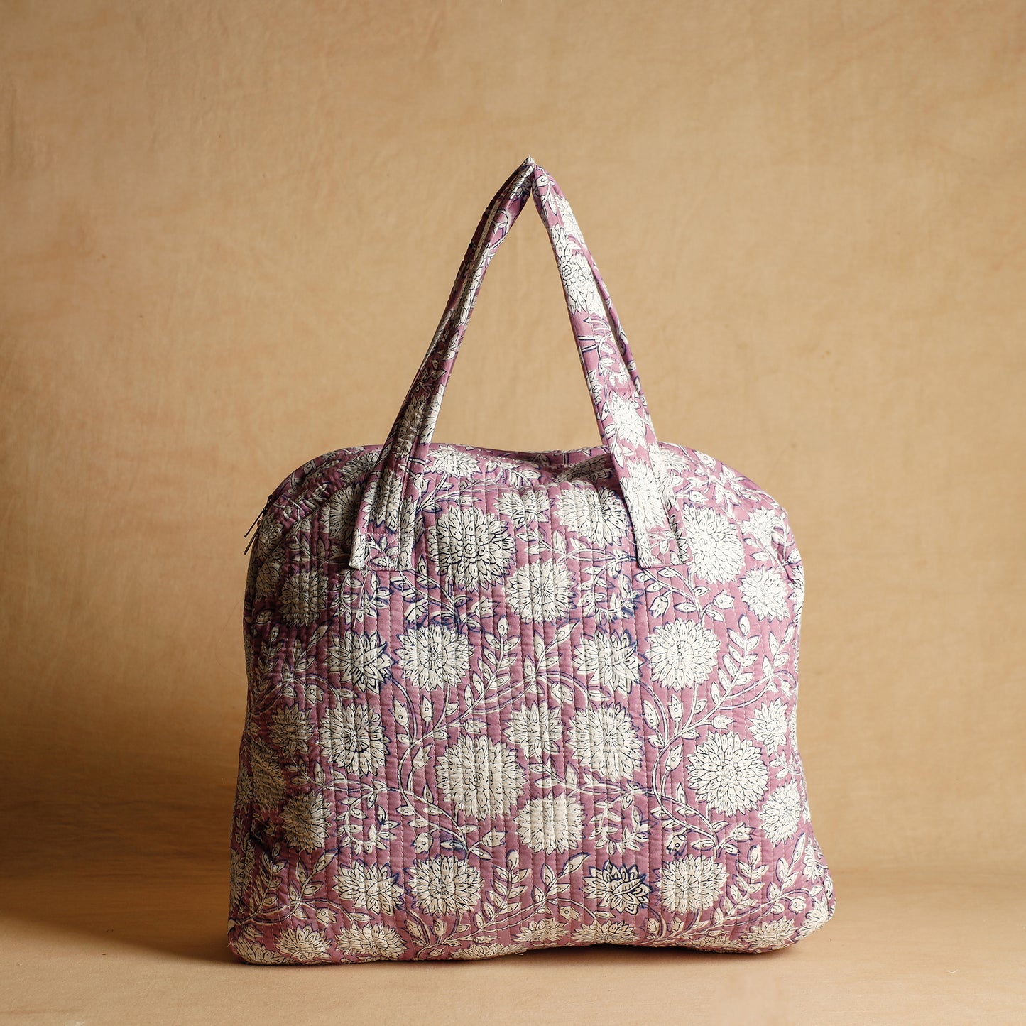 Purple - Handcrafted Sanganeri Quilted Cotton Tote Bag