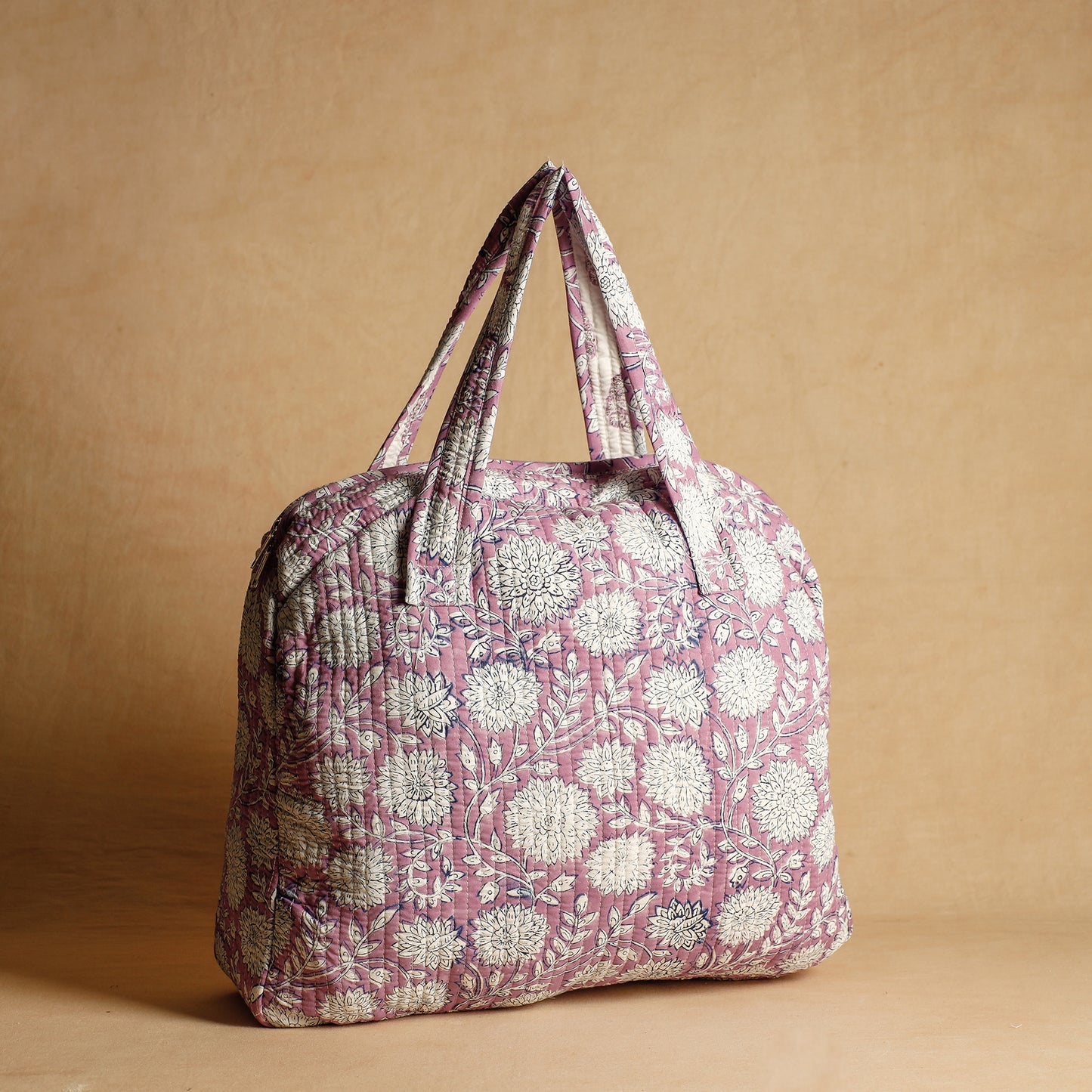 Purple - Handcrafted Sanganeri Quilted Cotton Tote Bag