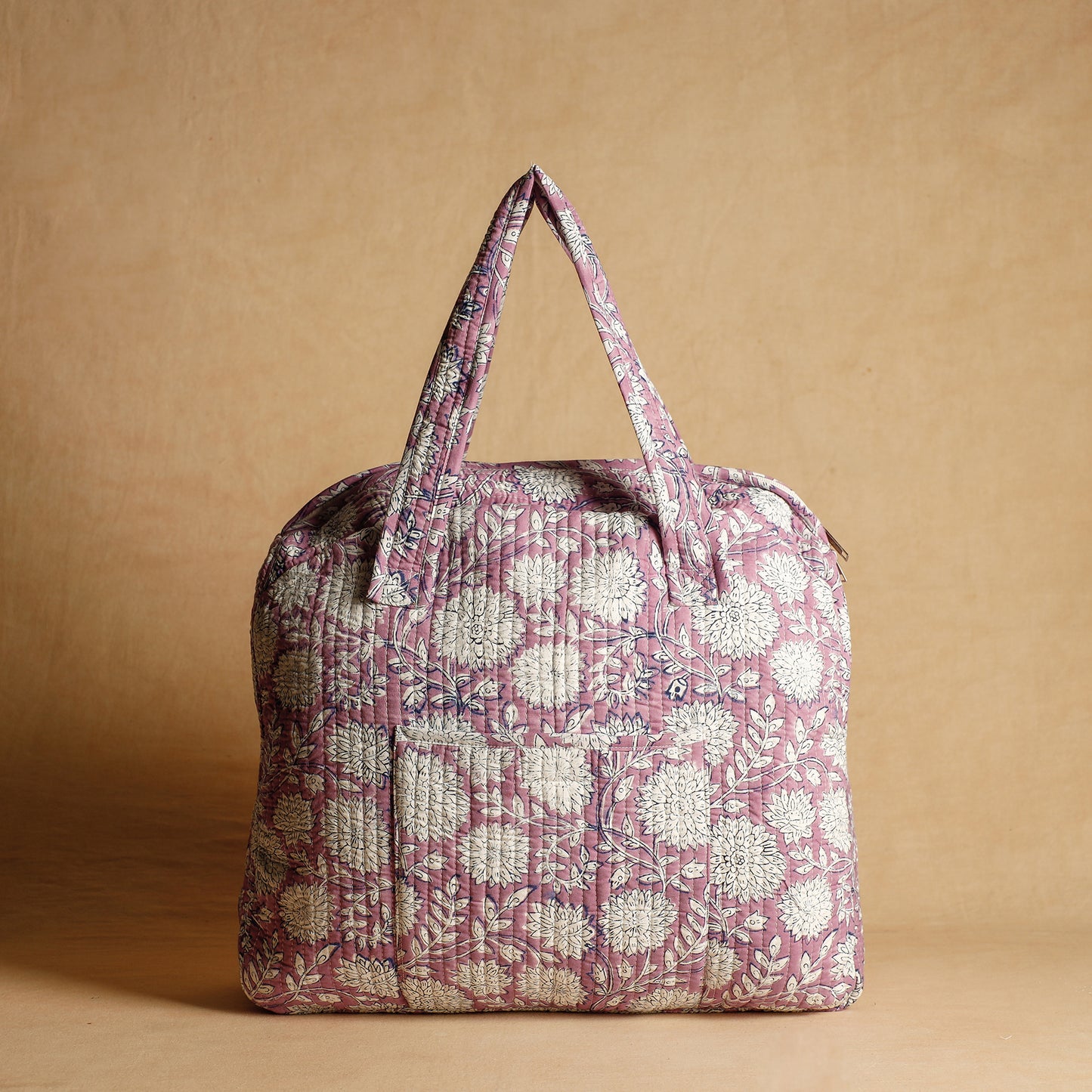 Purple - Handcrafted Sanganeri Quilted Cotton Tote Bag