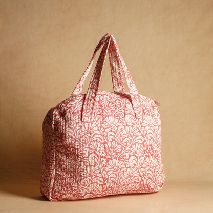 Red - Handcrafted Sanganeri Quilted Cotton Tote Bag