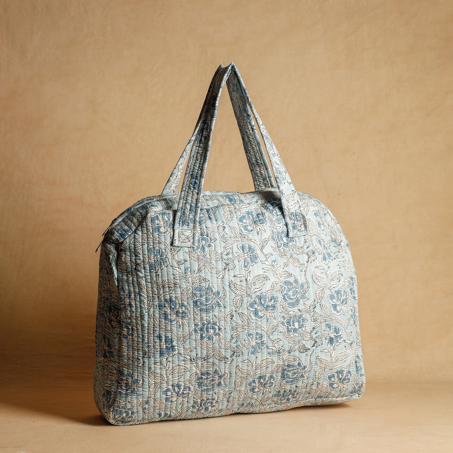 Blue - Handcrafted Sanganeri Quilted Cotton Tote Bag