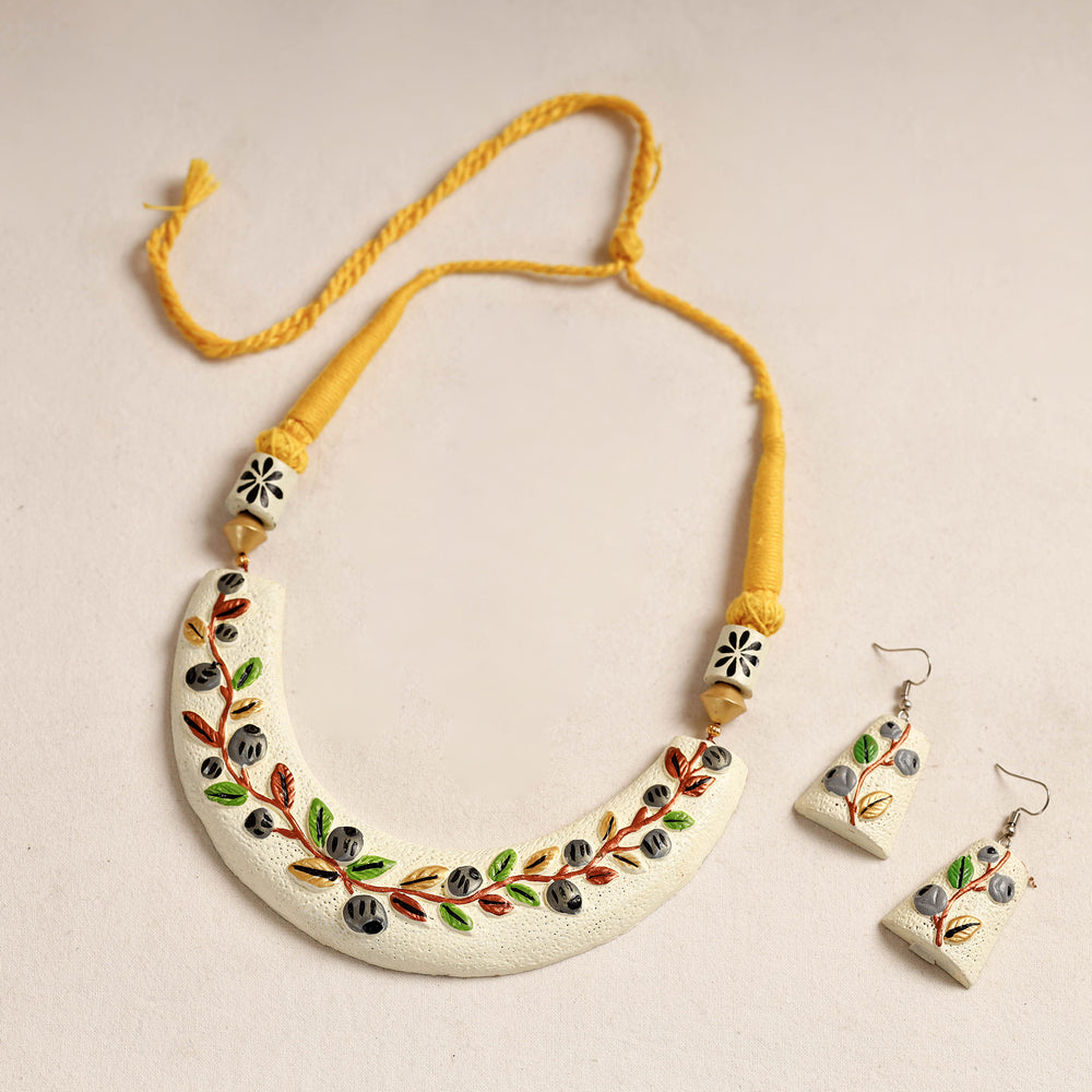 Bishnupur Handpainted Terracotta Necklace Set