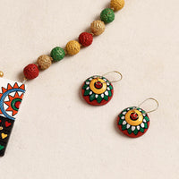 handpainted terracotta necklace set