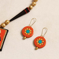 handpainted terracotta necklace set