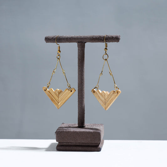 Handcrafted V Shaped Bamboo Earrings