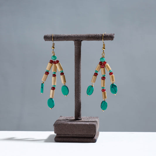Handcrafted Bamboo Latkan Earrings with Beads