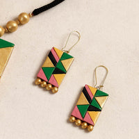 handpainted terracotta necklace set