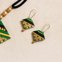 handpainted terracotta necklace set