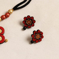 handpainted terracotta necklace set