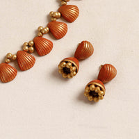 handpainted terracotta necklace set