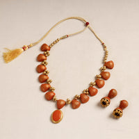 handpainted terracotta necklace set