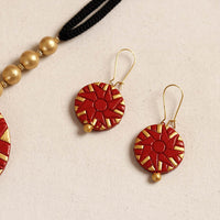 handpainted terracotta necklace set