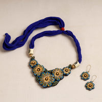 handpainted terracotta necklace set