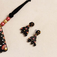 handpainted terracotta necklace set