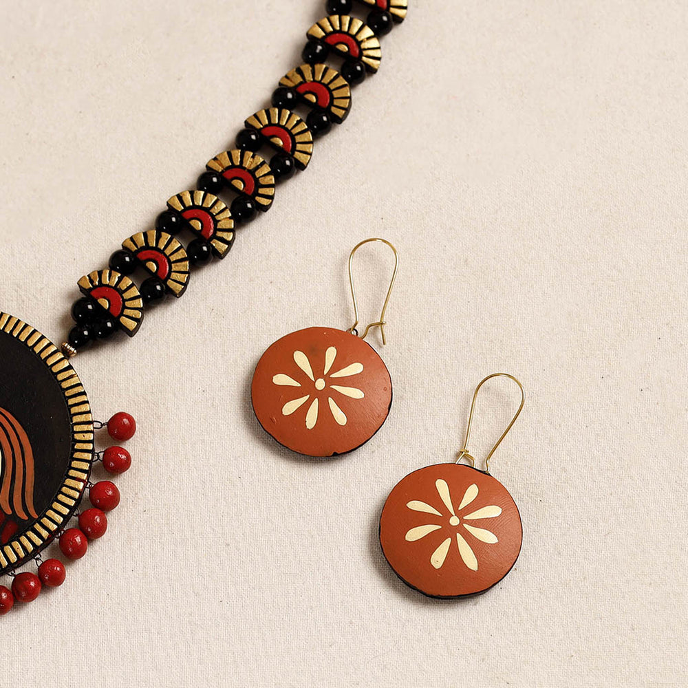 Bishnupur Handpainted Terracotta Necklace Set