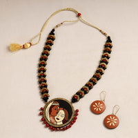 Bishnupur Handpainted Terracotta Necklace Set