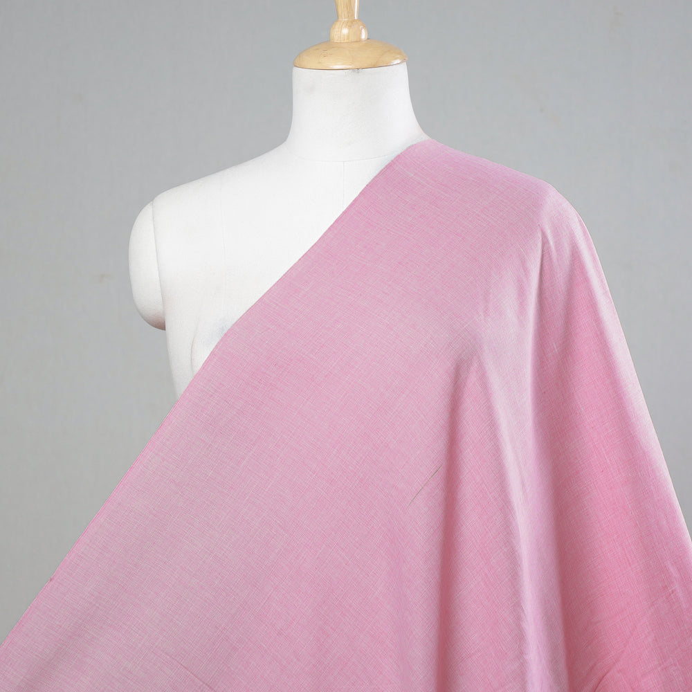 Baby Pink Texture Prewashed Plain Dyed Cotton Fabric