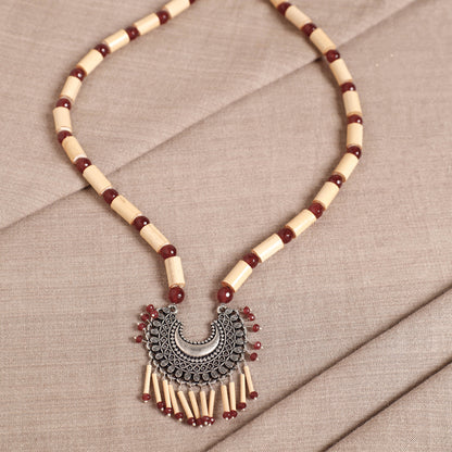 oxidised silver pendant necklace