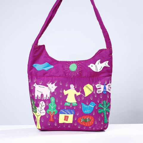 pipli applique shoulder bag