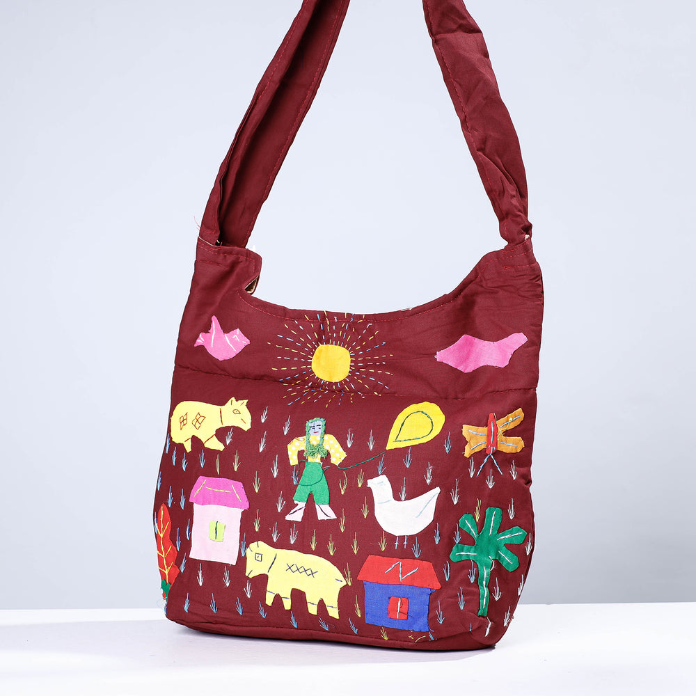 pipli applique shoulder bag