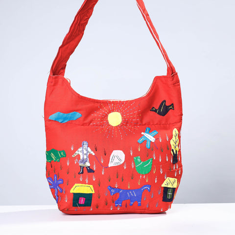 pipli applique shoulder bag