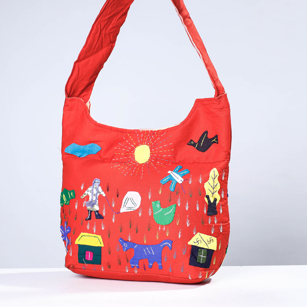 pipli applique shoulder bag