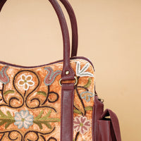 crewel embroidery hand bag