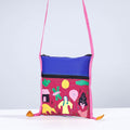 Multicolor - Pipli Applique Work Cotton Sling Bag