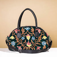 Leather & Velvet Travel Bag
