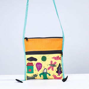  Pipli Applique Work Cotton Sling Bag 